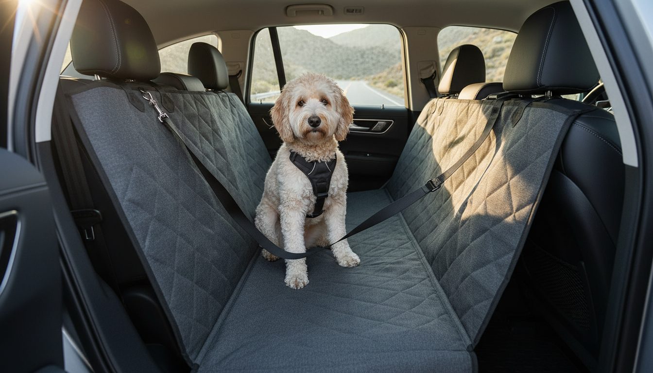 Durable Waterproof Dog Car Seat Cover for Travel Safety