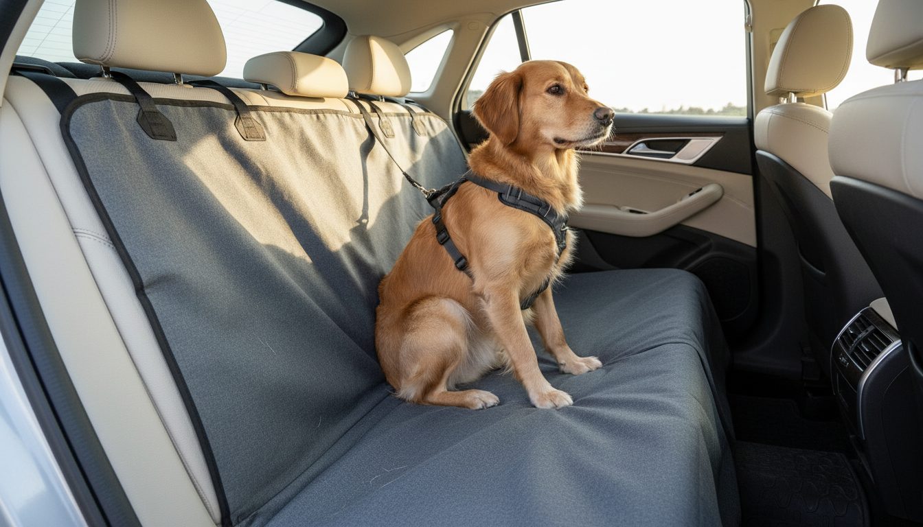 Durable Waterproof Dog Car Seat Cover for Travel Safety