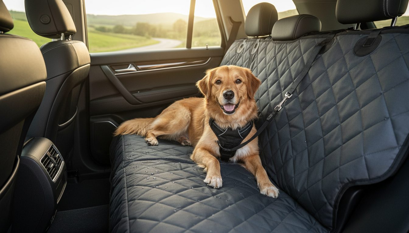 Durable Waterproof Dog Car Seat Cover for Travel Safety