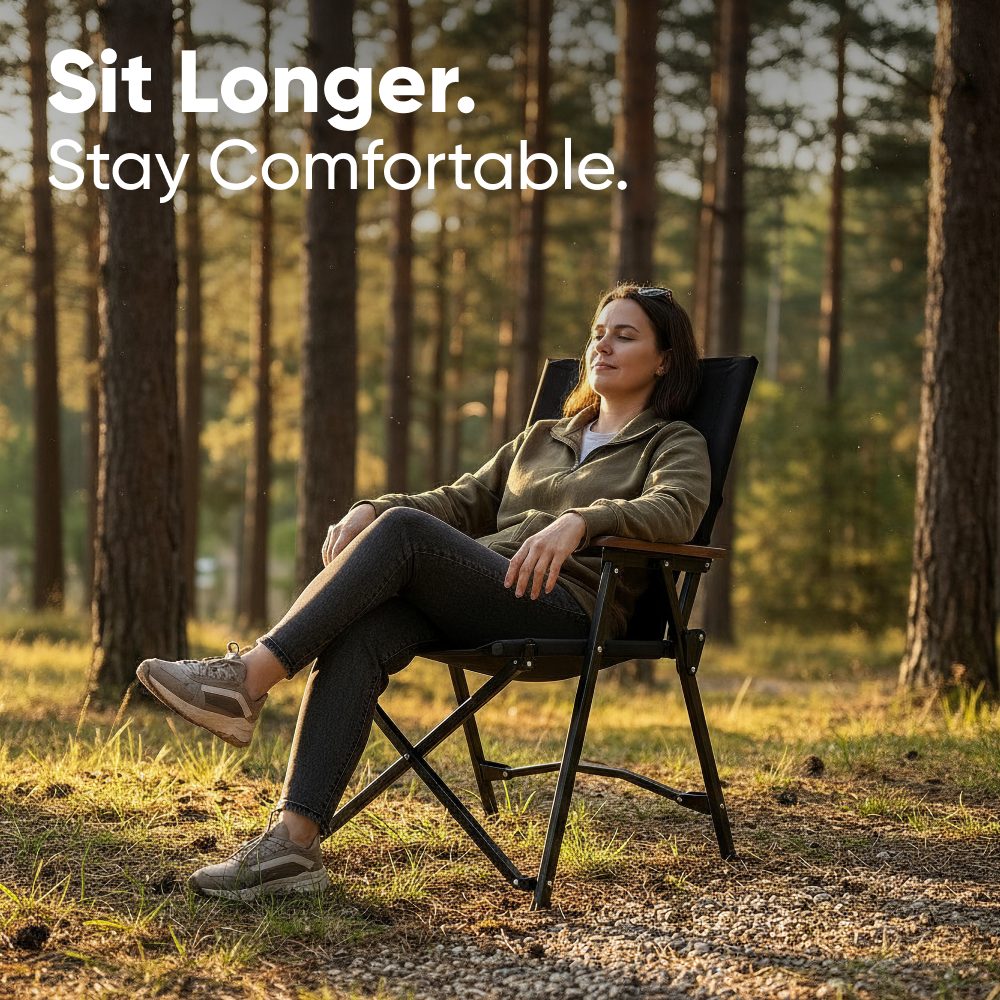 Aluminum Camp Chair with Reinforced Backrest  |  “Campforge” by Owleys - View 10