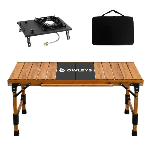 Ultra-Light Modular Aluminum Camping Table with Built-In Stove  |  “Campforge” by Owleys