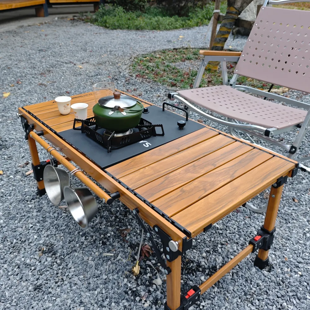 Ultra-Light Modular Aluminum Camping Table with Built-In Stove  |  “Campforge” by Owleys - View 2