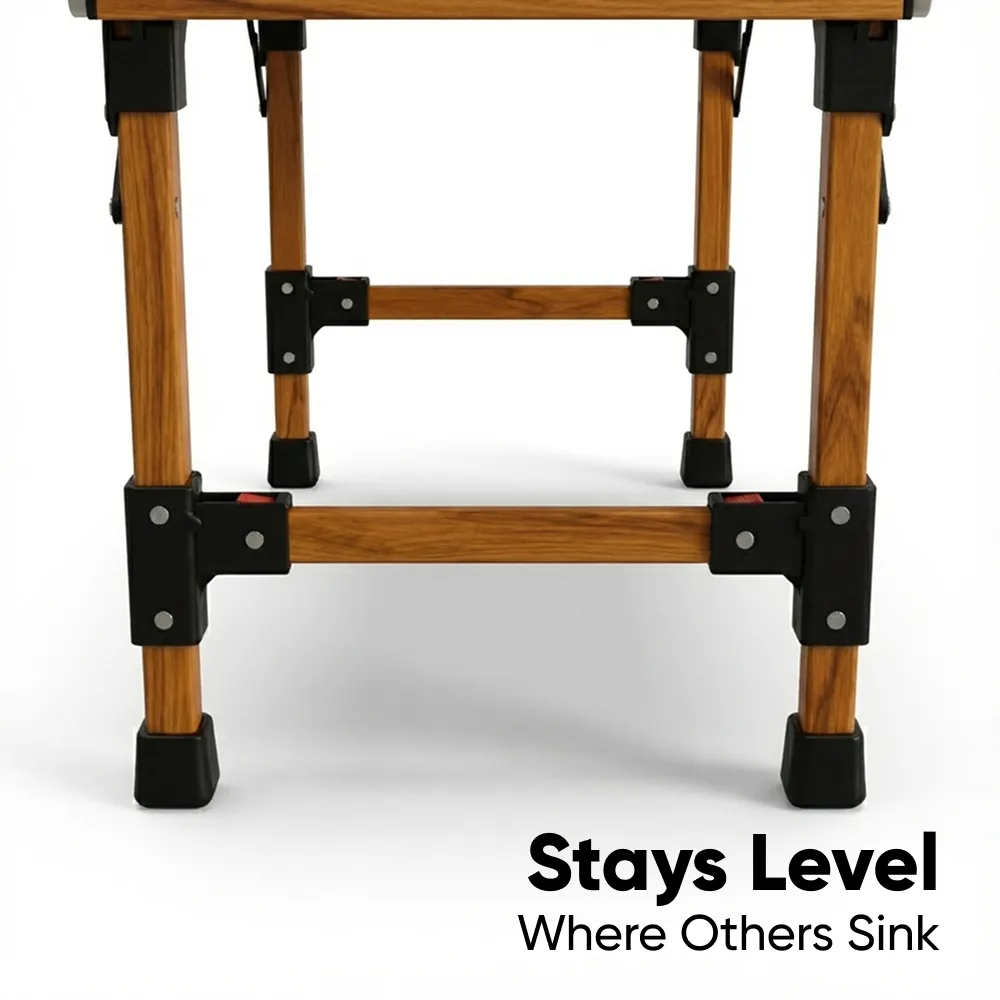 Ultra-Light Modular Aluminum Camping Table with Built-In Stove  |  “Campforge” by Owleys - View 9