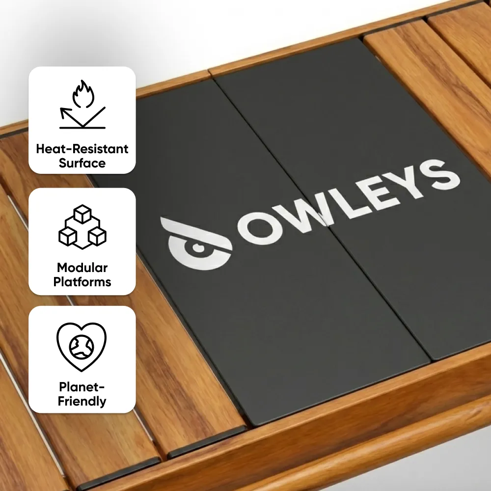 Ultra-Light Modular Aluminum Camping Table with Built-In Stove  |  “Campforge” by Owleys - View 3