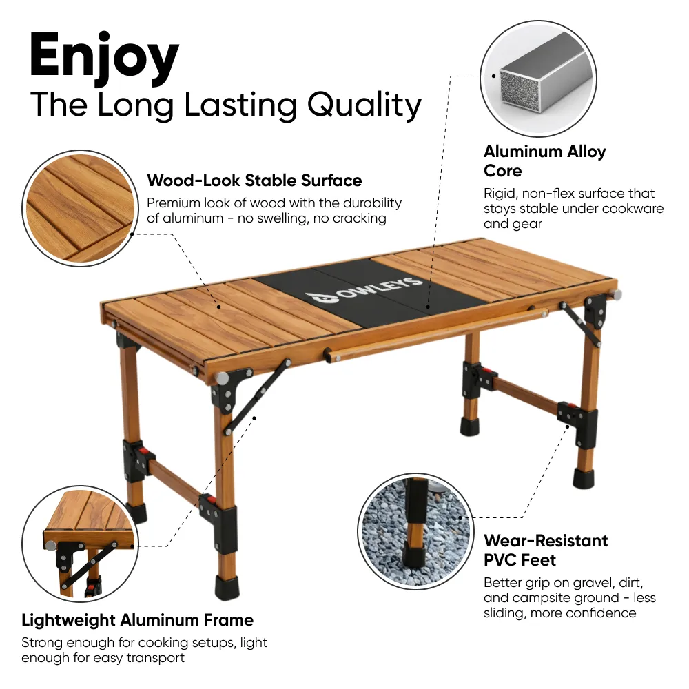Ultra-Light Modular Aluminum Camping Table with Built-In Stove  |  “Campforge” by Owleys - View 6