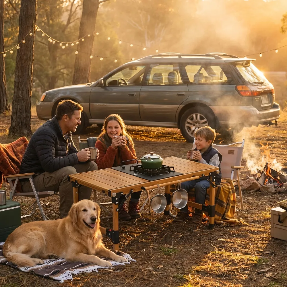 Ultra-Light Modular Aluminum Camping Table with Built-In Stove  |  “Campforge” by Owleys - View 13
