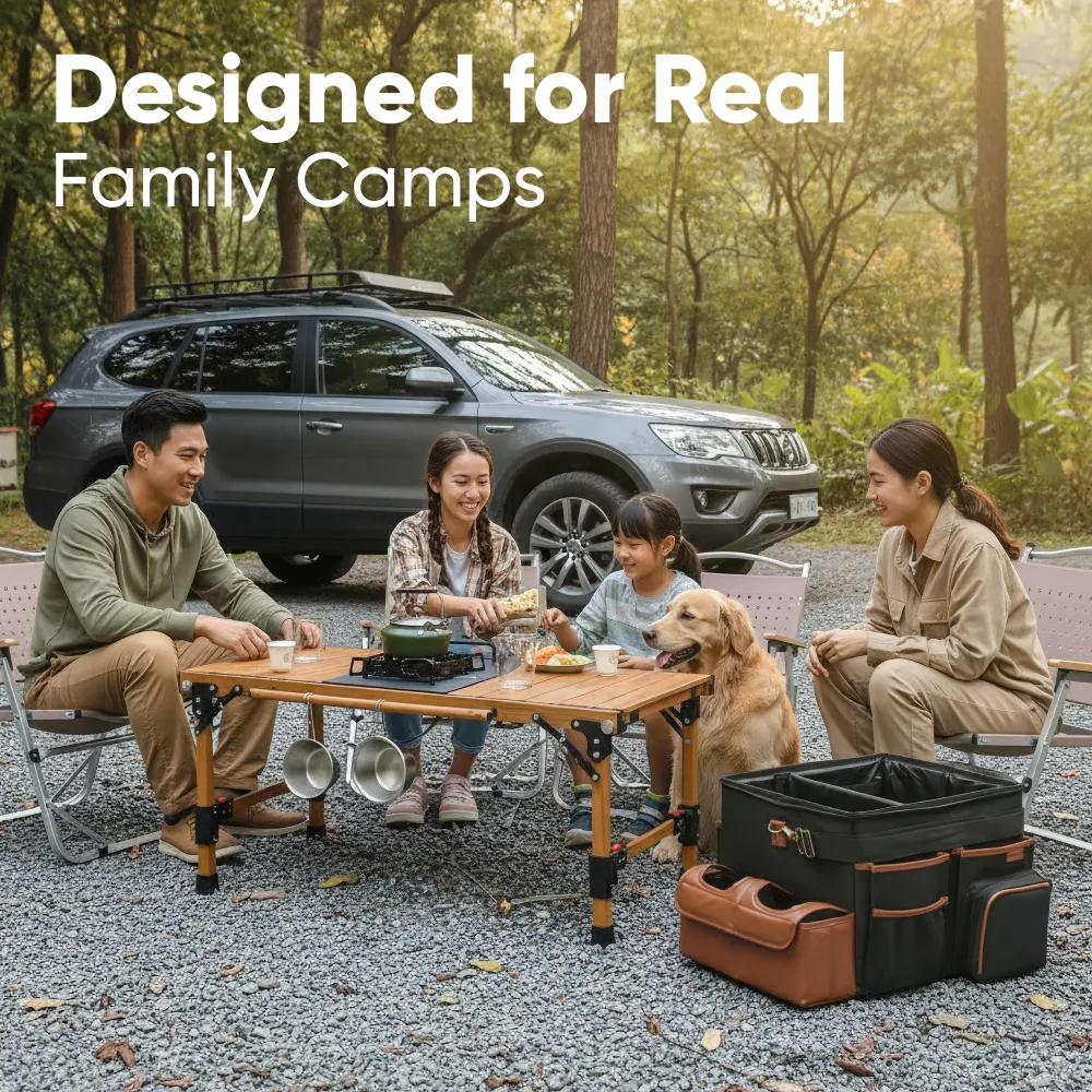 Ultra-Light Modular Aluminum Camping Table with Built-In Stove  |  “Campforge” by Owleys - View 10