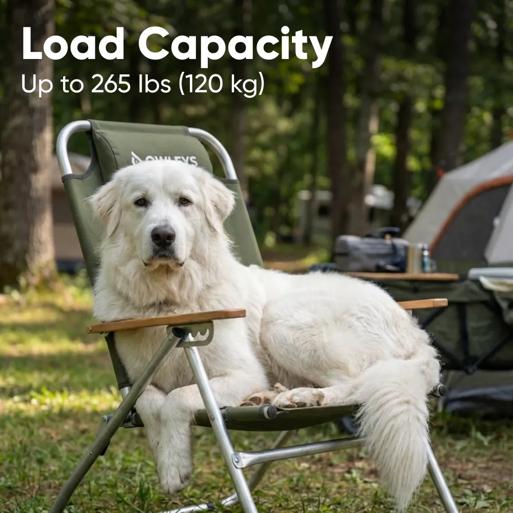 Reclining Aluminum Camp Chair for Deep Outdoor Comfort  |  “Everrest” by Owleys - View 6