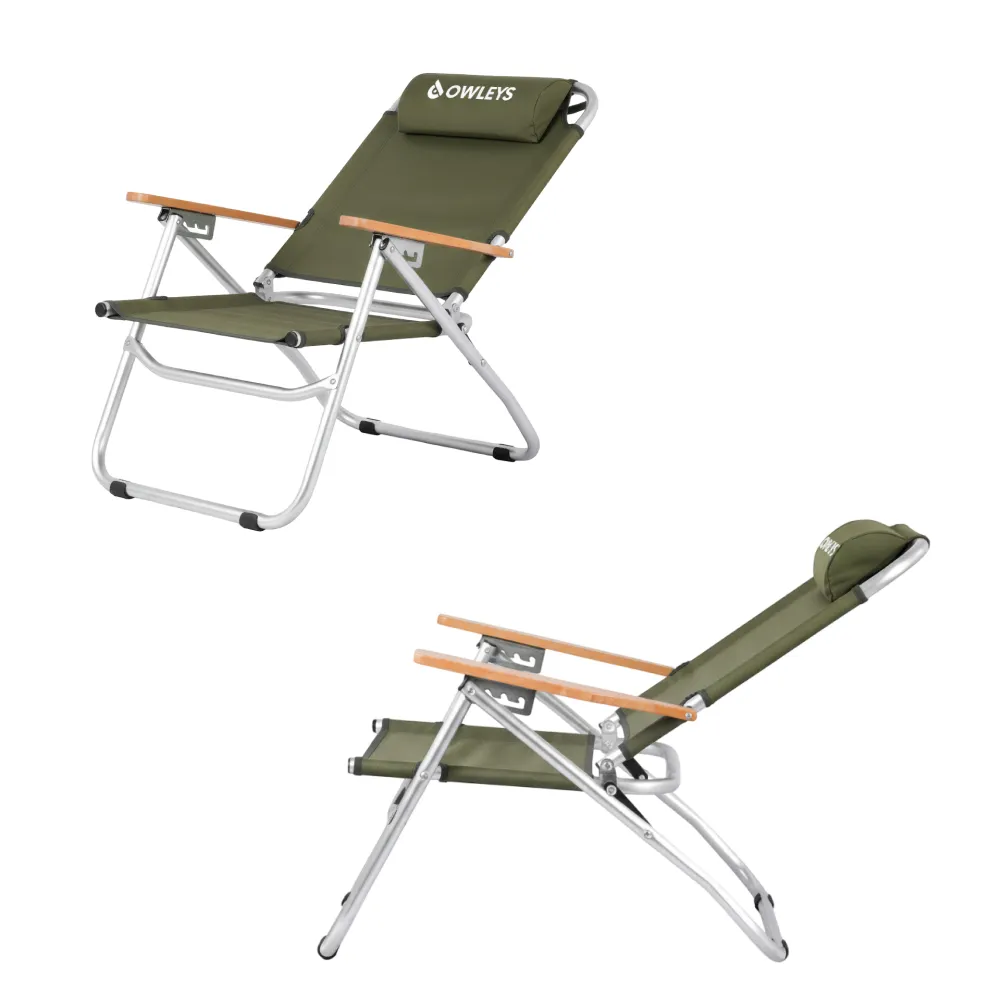 Reclining Aluminum Camp Chair for Deep Outdoor Comfort  |  “Everrest” by Owleys - View 2