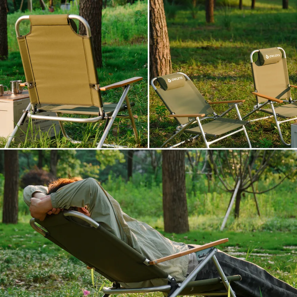 Reclining Aluminum Camp Chair for Deep Outdoor Comfort  |  “Everrest” by Owleys - View 12