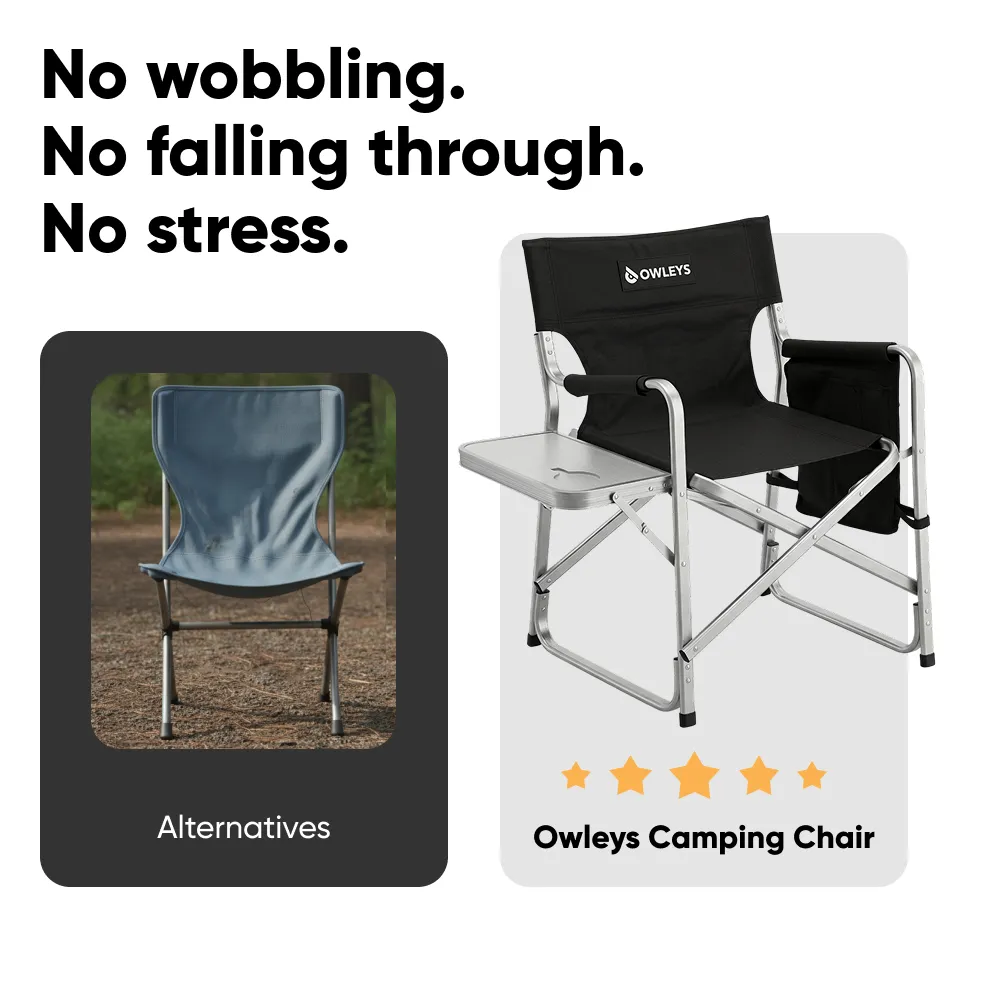 Ultra-Light Aluminum Camp Chair  |  “Firedeck” by Owleys - View 7