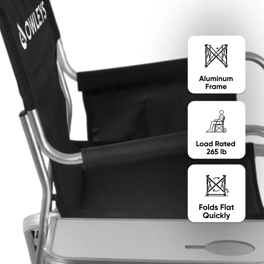 Ultra-Light Aluminum Camp Chair  |  “Firedeck” by Owleys - View 2