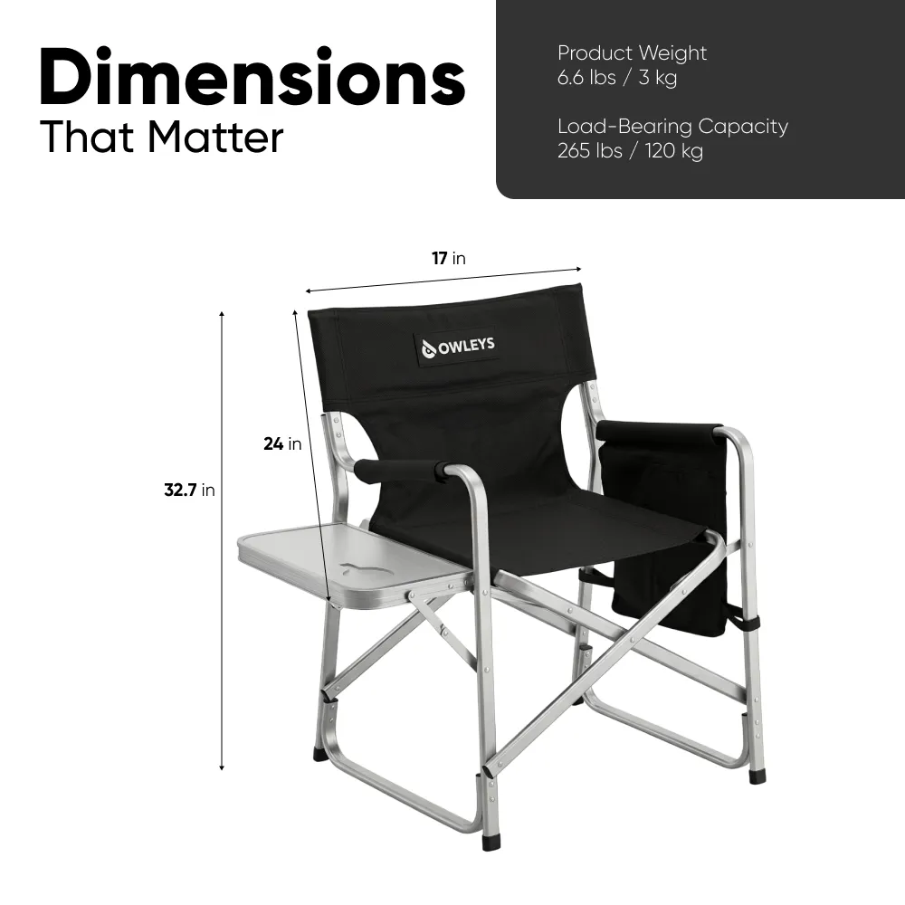 Ultra-Light Aluminum Camp Chair  |  “Firedeck” by Owleys - View 3