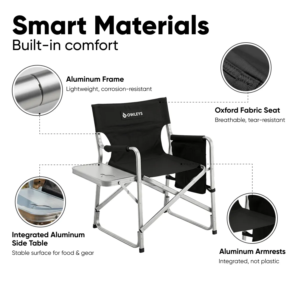 Ultra-Light Aluminum Camp Chair  |  “Firedeck” by Owleys - View 6