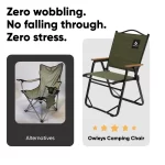 Stable Foldable Camping Chair  |  “Pitstop” by Owleys - View 9