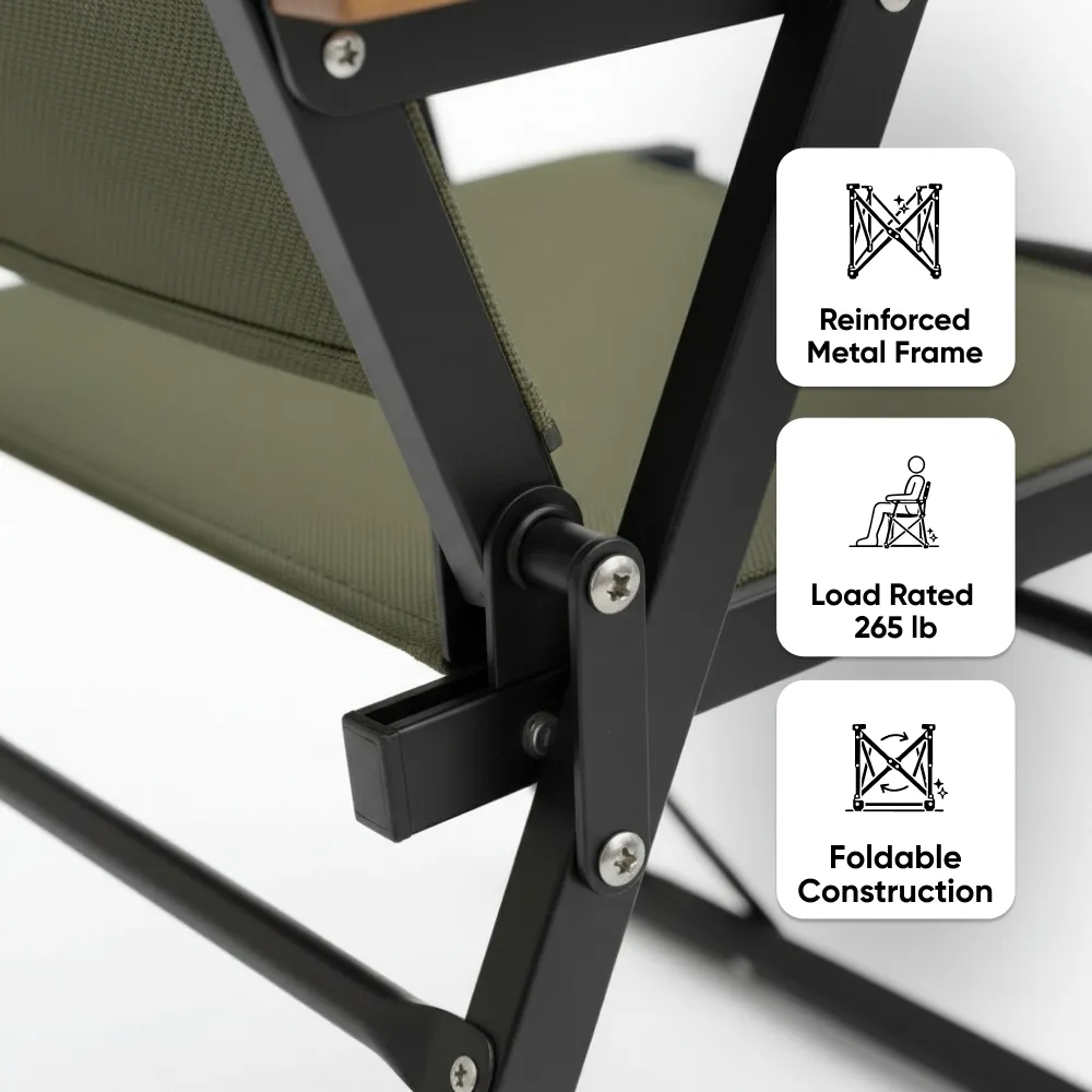 Stable Foldable Camping Chair  |  “Pitstop” by Owleys - View 3