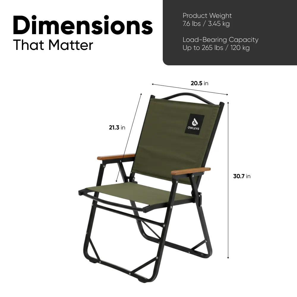 Stable Foldable Camping Chair  |  “Pitstop” by Owleys - View 4