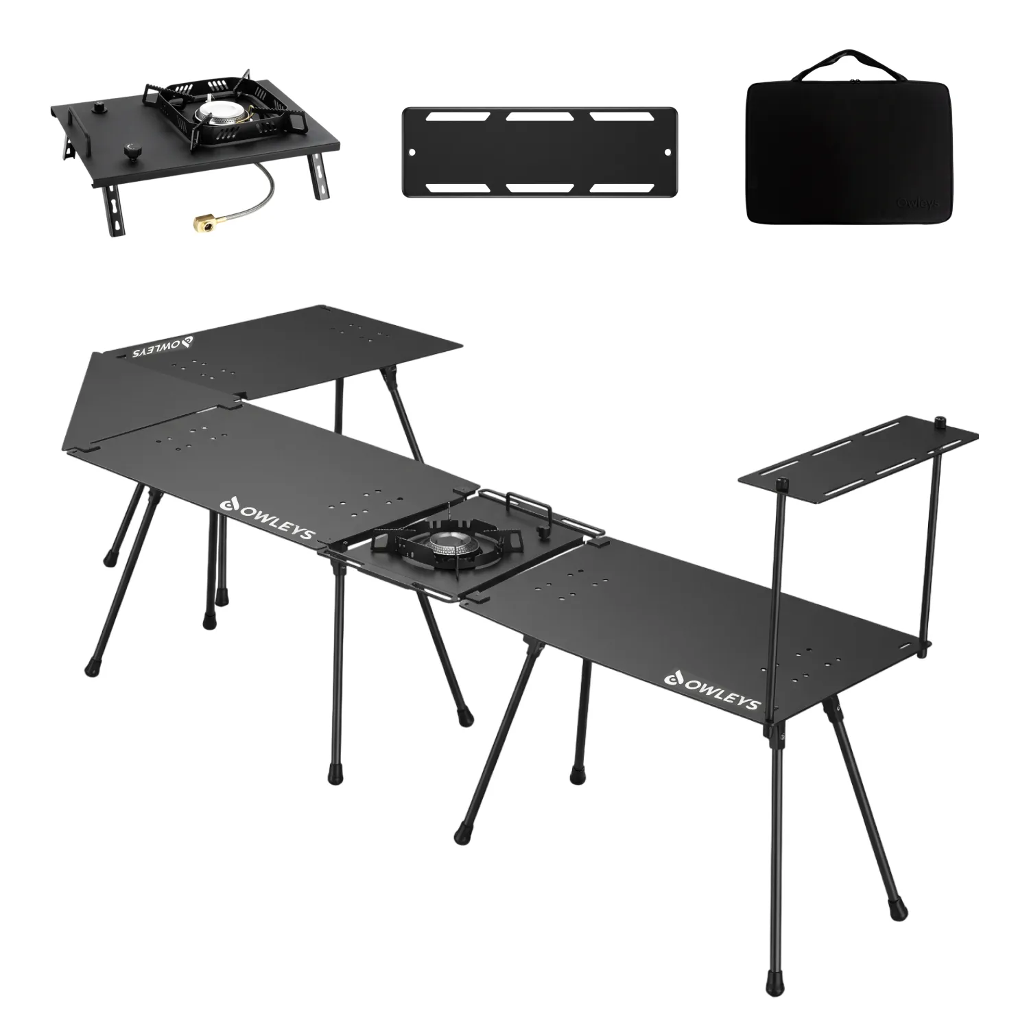 Modular Aluminum Camping Table for Outdoor Cooking  |  “Pitstop” by Owleys