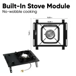 Ultra-Light Modular Aluminum Camping Table with Built-In Stove  |  “Campforge” by Owleys - View 5