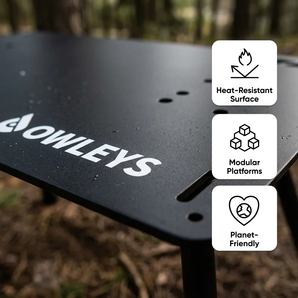 Modular Aluminum Camping Table for Outdoor Cooking  |  “Pitstop” by Owleys - View 3
