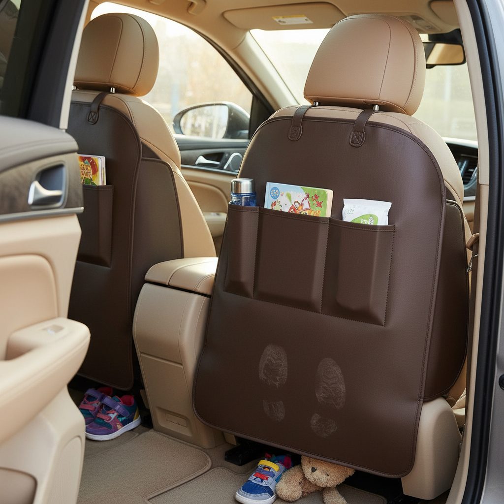 Eco Leather Kick Mats Protecting Car Seats