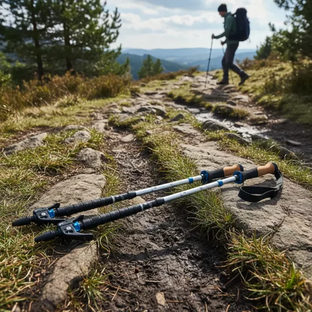 Outdoor Folding Hiking Sticks (2PCS) | PeakTrail Foldable Trekking Poles