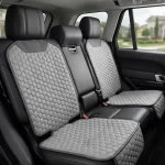 Car Seat Protector Mat  |  Gray “Hexy” by Owleys - View 1