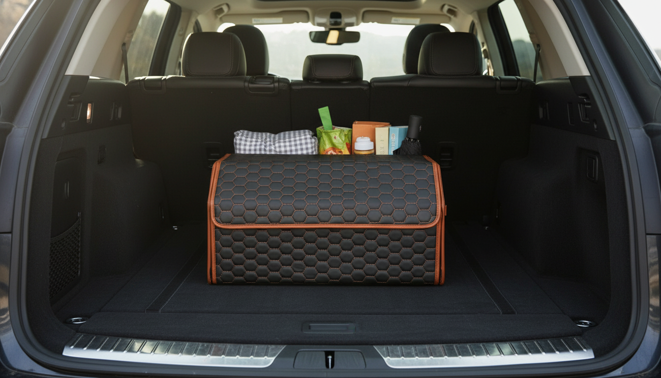 Owleys 21.6" Hexy: Foldable Trunk Organizer with Velcro