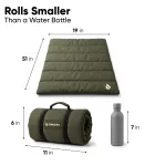 Waterproof Portable Roll-Up Dog Mat  |  Green “Basecamp” by Owleys - View 7