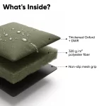 Waterproof Portable Roll-Up Dog Mat  |  Green “Basecamp” by Owleys - View 5