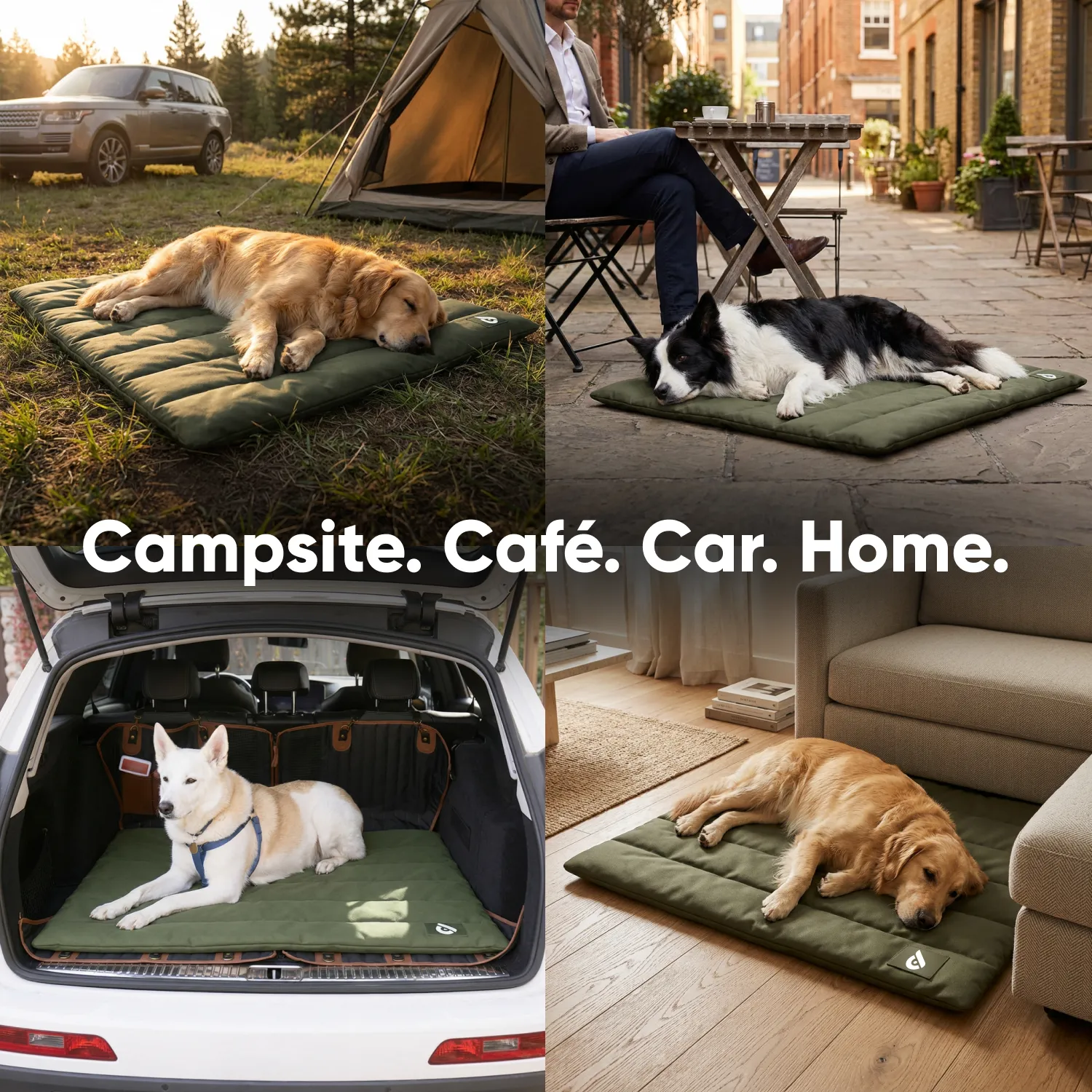 Waterproof Portable Roll-Up Dog Mat  |  Green “Basecamp” by Owleys - View 6
