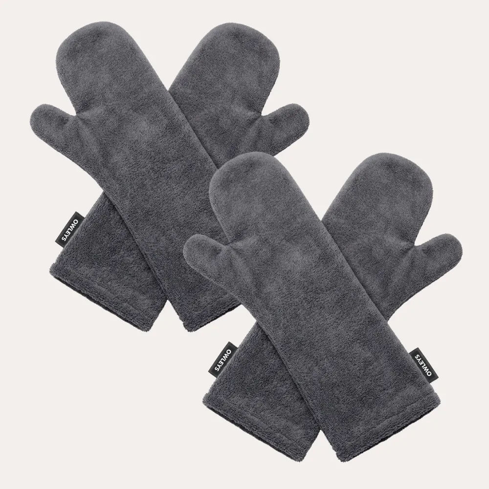 Premium Microfiber Dog Drying Mitts  |  “Nuzzle” by Owleys