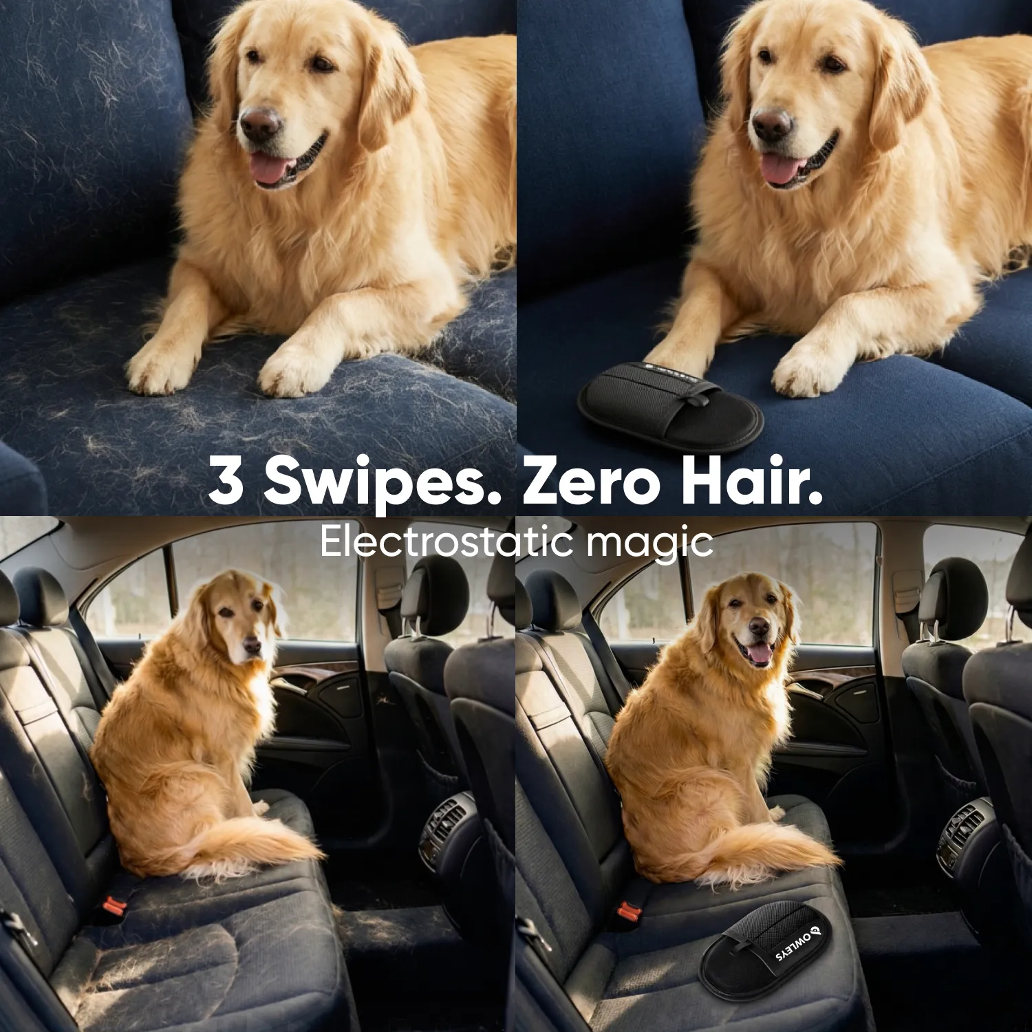 Electrostatic Pet Hair Removal Glove  |  “Swooper” by Owleys - View 2