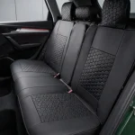 Audi Q5 Seat Covers – Back Seat Custom Fit, Premium Eco-Leather (Black)  |  Owleys - View 1