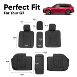 Audi Q7 Seat Covers – Back Seat Custom Fit, Premium Eco-Leather (Black)  |  Owleys - View 3