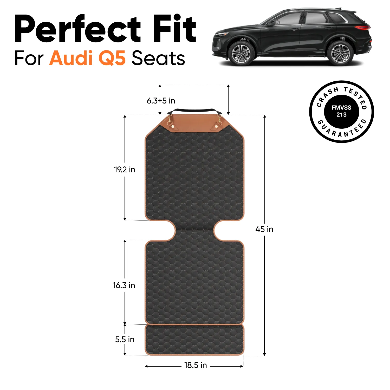 Audi Q5 Car Seat Protector  |  “Hexy” by Owleys - View 3