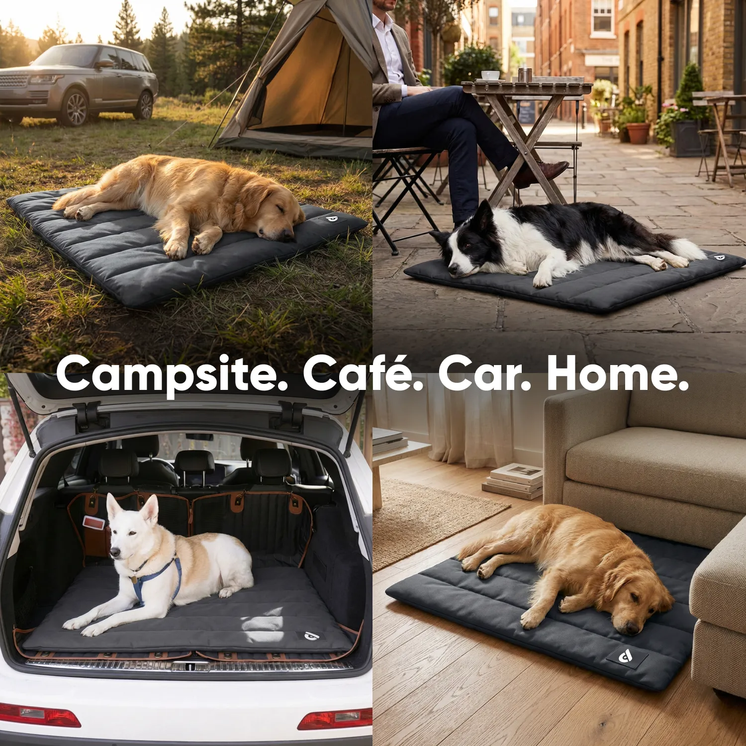 Waterproof Portable Roll-Up Dog Mat  |  Gray “Basecamp” by Owleys - View 6