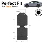 Tesla Model X Seat Protector  |  Black “Hexy” by Owleys - View 3