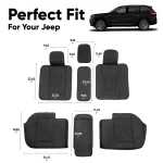 Jeep Grand Cherokee Back Seat Cover – Custom Fit, Premium Eco-Leather (Black)  |  Owleys - View 3