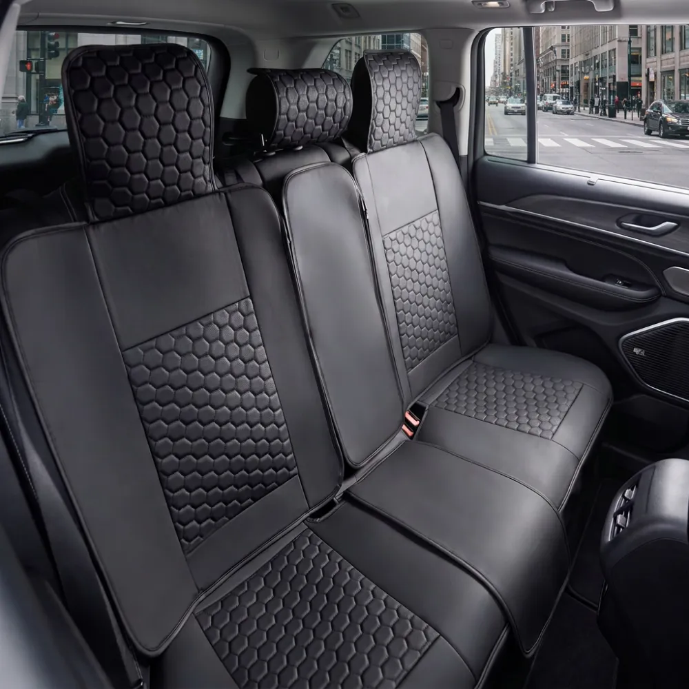 Jeep Grand Cherokee Back Seat Cover – Custom Fit, Premium Eco-Leather (Black) | Owleys