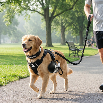 Dog Walk Set Black Description