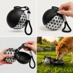 Owleys Dog Walk Set — Harness, Collar, Leash & Bottle  |  Black - View 11