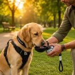 Owleys Dog Walk Set — Harness, Collar, Leash & Bottle  |  Black - View 12