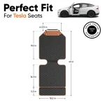 Tesla Model X Seat Protector  |  “Hexy” by Owleys - View 3