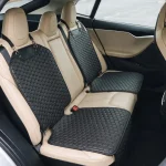 Tesla Model X Seat Protector  |  Black “Hexy” by Owleys - View 11
