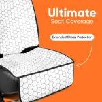 Tesla White Seat Protector  |  White “Hexy” by Owleys - View 4