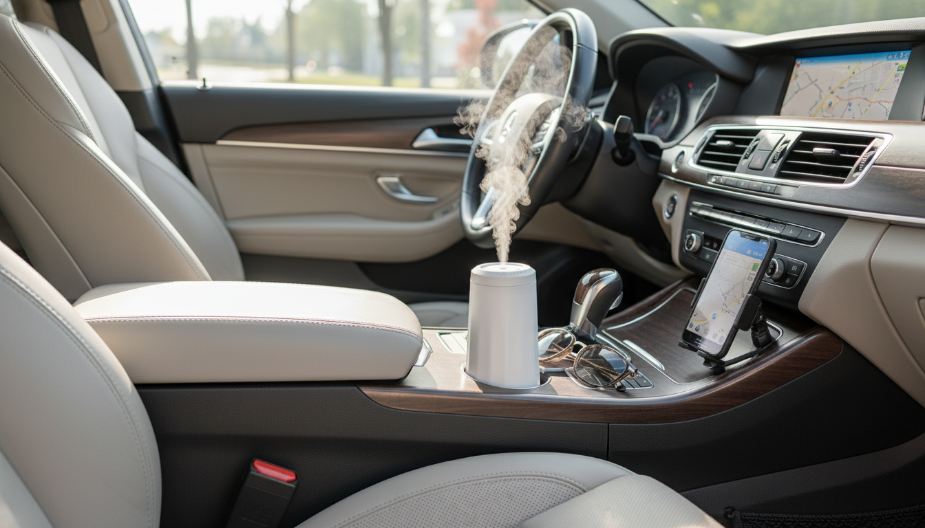 Aura Glide Car Aroma Diffuser: Waterless, Clean Scent