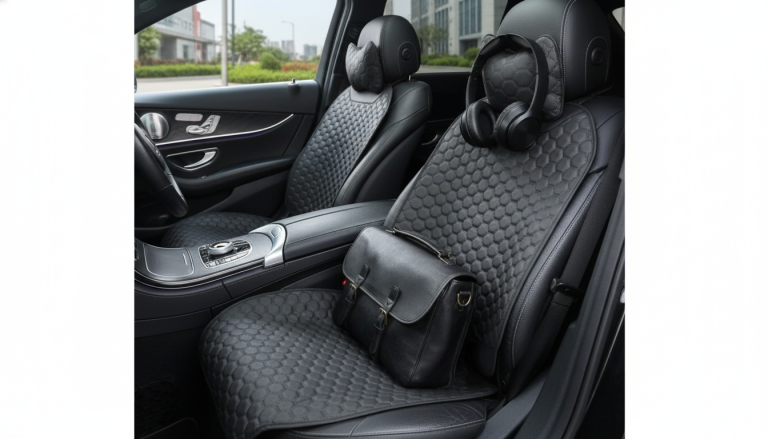 Black Hexy Car Seat Protector Mat: Everyday Seat Defense