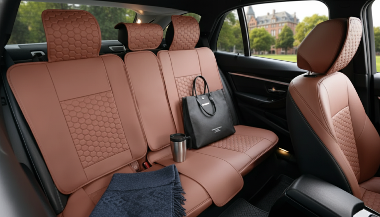 BMW 2014–2026 Brown Harlow Rear Seat Covers (Custom Fit)