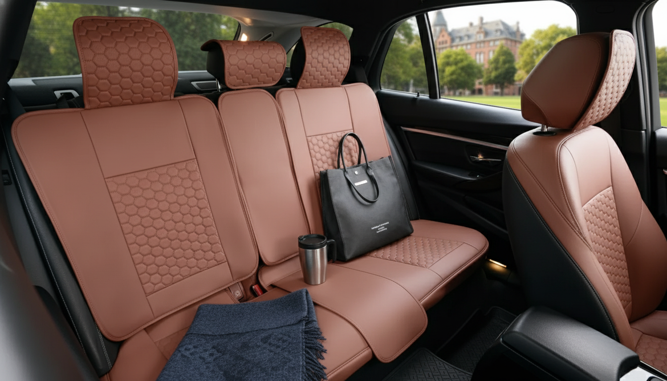 BMW 2014–2026 Brown Harlow Rear Seat Covers (Custom Fit)